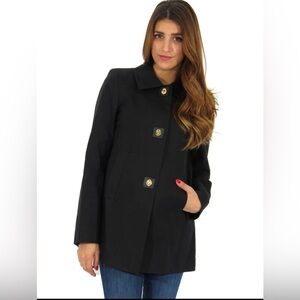 Michael Kors Black Trench Coat SZ:L
